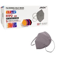 Jiada Non Medical 5ply Mask FFP2 NR Сив 20 бр - Еднократна защитна маска с метално фолио Jiada Non Medical 5ply Mask FFP2 NR Сив 20 бр - Еднократна защитна маска с метално фолио