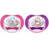 Avent Ultra Air Animals 6-18m SCF080/08 Лилаво - Розово 2 бр Avent Ultra Air Animals 6-18m SCF080/08 Лилаво - Розово 2 бр