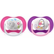 Avent Ultra Air Animals 6-18m SCF080/08 Лилаво - Розово 2 бр