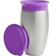 Munchkin Miracle 360 Stainless Steel Cup 12m+, 296ml - Лилаво