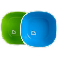 Munchkin Splash Bowls 6m+, 2 части - зелено / синьо