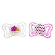 Chicco Silicone Soother Physio Forma Light 16-36m 2 Парчета - Прозрачни/ Розови - Силиконова залъгалка Glow in the Dark от 16 до 36 месеца Chicco Silicone Soother Physio Forma Light 16-36m 2 Парчета - Прозрачни/ Розови - Силиконова залъгалка Glow in the Dark от 16 до 36 месеца