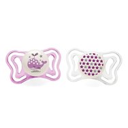 Chicco Silicone Soother Physio Forma Light 2-6m (Свети в тъмното) 2 Парчета - Розово/ Прозрачно - Светеща силиконова залъгалка от 2 до 6 месеца Chicco Silicone Soother Physio Forma Light 2-6m (Свети в тъмното) 2 Парчета - Розово/ Прозрачно - Светеща силиконова залъгалка от 2 до 6 месеца