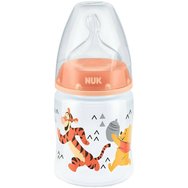 Nuk First Choice Plus Disney Winnie the Pooh 0-6m Anti-Colic Bottle 150ml - портокал 2 - Полипропиленово (PP) шише със силиконов накрайник от 0-6 месеца Nuk First Choice Plus Disney Winnie the Pooh 0-6m Anti-Colic Bottle 150ml - портокал 2 - Полипропиленово (PP) шише със силиконов накрайник от 0-6 месеца
