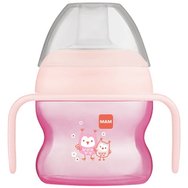 Mam Starter Cup 4m+ Код 462, 150мл - Розов 2 - Тренировъчна чаша със самозадържащи се дръжки и много меко гърло Mam Starter Cup 4m+ Код 462, 150мл - Розов 2 - Тренировъчна чаша със самозадържащи се дръжки и много меко гърло