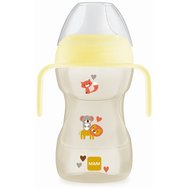 Mam Fun To Drink Cup 8m+ Код 461, 270мл - Жълт - Полипропиленова образователна чаша със силиконов накрайник и клапан Mam Fun To Drink Cup 8m+ Код 461, 270мл - Жълт - Полипропиленова образователна чаша със силиконов накрайник и клапан