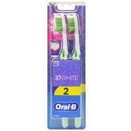 Oral-B 3D White Duo Medium Toothbrush 2 Парчета - лахани / лахани