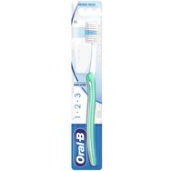 Oral-B 123 Indicator Medium Toothbrush 35mm 1 Брой - Тюркоаз / Бяло