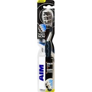Aim White Now Antibac + White Medium Toothbrush 1 брой - черен