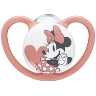 Nuk Space Disney Baby Silicone Soother 0-6m 1 брой, код 10,571,582 - тъмно розово - Силиконова залъгалка с широки вентилационни отвори