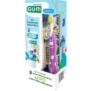 Gum Promo Junior Toothpaste 6+ Years 100ml (2x50ml) & Подарък Gum Junior 6+ Years Soft Toothbrush 1 бр - Розово