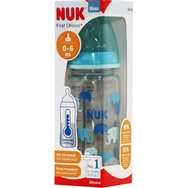 Nuk First Choice Plus Glass Bottle Temperature Control Silicone Medium 0-6m 240ml, Код 10745124 - Син