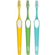 Tepe Supreme Soft Toothbrush 3 части, жълто - зелено - синьо