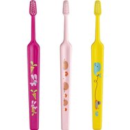 Tepe Kids Mini Extra Soft Toothbrush 0-3 Years 3 части, Фуксия - Розово - Жълто