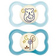 Mam Air Night Silicone Soother 6-16m 2 части, код 217SBc - светло синьо и синьо