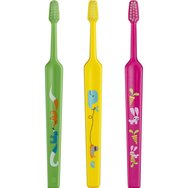 Tepe Kids Mini Extra Soft Toothbrush 0-3 Years 3 части, зелено / жълто / фуксия