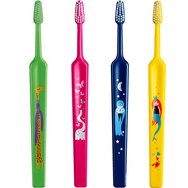 TePe Kids Extra Soft Toothbrush 0-3 Years 4 бр - Multicolor 12 - Четка за зъби с малка заострена глава и много меки влакна, подходящи за първи зъбки TePe Kids Extra Soft Toothbrush 0-3 Years 4 бр - Multicolor 12 - Четка за зъби с малка заострена глава и много меки влакна, подходящи за първи зъбки