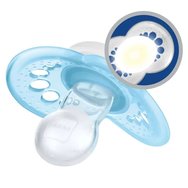 Mam Original Night Silicone Soother 16m+, 2 броя, код 260SGc - розово / жълто