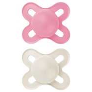 Mam Original Start Silicone Soother 0-2m 2 бр, Код 078SGc - Фуксия / Сиво