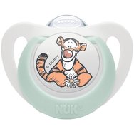 Nuk Star Disney Baby Winnie the Pooh Silicone Soother 0-6m 1 брой - бял - Изключително мека силиконова залъгалка с калъф за носене Nuk Star Disney Baby Winnie the Pooh Silicone Soother 0-6m 1 брой - бял - Изключително мека силиконова залъгалка с калъф за носене