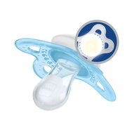 Mam Original Night Orthodontic Silicone Soother 6 - 16m 2 броя, Код 160S - Синьо / Сиво