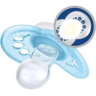 Mam Original Night Orthodontic Silicone Soother 16m+, 2 части - Фуксия / Люляк