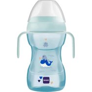 Mam Fun To Drink Cup 8m+ Код 461Β, 270ml - Светло синьо 2 - Полипропиленова образователна чаша със силиконова гума и клапан Mam Fun To Drink Cup 8m+ Код 461Β, 270ml - Светло синьо 2 - Полипропиленова образователна чаша със силиконова гума и клапан