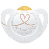 Nuk Star Latex Soother 0-6m 1 брой - бял - Ортодонтска гумена залъгалка с калъф за носене Nuk Star Latex Soother 0-6m 1 брой - бял - Ортодонтска гумена залъгалка с калъф за носене