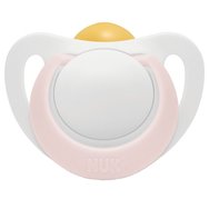 Nuk Star Latex Soother 0-6m 1 брой - Розов - Ортодонтска гумена залъгалка с калъф за носене Nuk Star Latex Soother 0-6m 1 брой - Розов - Ортодонтска гумена залъгалка с калъф за носене