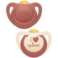 Nuk For Nature Latex Soother 0-6m 2 броя - Червени