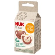 Nuk For Nature Latex Soother 0-6m 2 броя - Червени