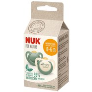 Nuk For Nature Latex Soother 0-6m 2 броя - зелено