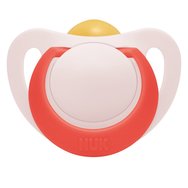 Nuk Star Latex Soother 18-36m, 1 брой - Червено - Ортодонтска гумена залъгалка с калъф за носене Nuk Star Latex Soother 18-36m, 1 брой - Червено - Ортодонтска гумена залъгалка с калъф за носене
