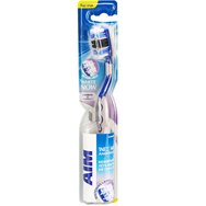 Aim White Now Carbon+Correct Toothbrush 1 брой - синьо - Четка за зъби със средни въглеродни влакна за по-гладки и бели зъби със защитно покритие Aim White Now Carbon+Correct Toothbrush 1 брой - синьо - Четка за зъби със средни въглеродни влакна за по-гладки и бели зъби със защитно покритие