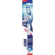 Aim White Now Carbon+Correct Toothbrush 1 брой - синьо - Четка за зъби с твърди въглеродни влакна за по-гладки и бели зъби със защитно покритие Aim White Now Carbon+Correct Toothbrush 1 брой - синьо - Четка за зъби с твърди въглеродни влакна за по-гладки и бели зъби със защитно покритие