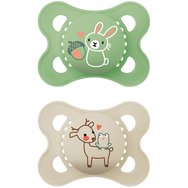 Mam Original Silicone Soother 2-6m Код 100SGc, 2 части - Зелено / Кремаво - Силиконова ортодонтска залъгалка с калъф за носене Mam Original Silicone Soother 2-6m Код 100SGc, 2 части - Зелено / Кремаво - Силиконова ортодонтска залъгалка с калъф за носене