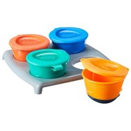 Tommee Tippee Pop-ups Pots & Tray Set 4m+, 4 бр Tommee Tippee Pop-ups Pots & Tray Set 4m+, 4 бр