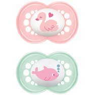 Mam Original Latex Soother 6-16m Код 151L, 2 бр - розова / светло синя - Ортодонтска залъгалка със зърно от естествен каучук и калъф за носене Mam Original Latex Soother 6-16m Код 151L, 2 бр - розова / светло синя - Ортодонтска залъгалка със зърно от естествен каучук и калъф за носене