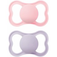 Mam Air Latex Soother 16m+ Код 276L 2 бр - розова / Люляк - Ортодонтска залъгалка със зърно от естествен каучук Mam Air Latex Soother 16m+ Код 276L 2 бр - розова / Люляк - Ортодонтска залъгалка със зърно от естествен каучук