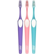 Tepe Supreme Soft Toothbrush 3 бр - Лилаво/ розово / светло синя - Мека четка за зъби с ергономична дръжка и 2-степенни влакна за подобрен достъп Tepe Supreme Soft Toothbrush 3 бр - Лилаво/ розово / светло синя - Мека четка за зъби с ергономична дръжка и 2-степенни влакна за подобрен достъп