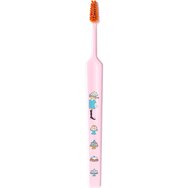 TePe Kids Pippi Extra Soft Toothbrush 1 бр - розово - Много мека детска четка за зъби с дизайн на Пипи Дългото чорапче TePe Kids Pippi Extra Soft Toothbrush 1 бр - розово - Много мека детска четка за зъби с дизайн на Пипи Дългото чорапче