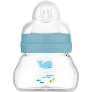 Mam Feel Good Premium Glass Baby Bottle 0m Код 380SGc, 90ml - Синьо - Стъклена бутилка със силиконов биберон с много нисък поток Mam Feel Good Premium Glass Baby Bottle 0m Код 380SGc, 90ml - Синьо - Стъклена бутилка със силиконов биберон с много нисък поток