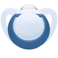 Nuk Star Silicone Soother 18-36m, 1 бр - Синьо - Ортодонтска силиконова залъгалка с калъф