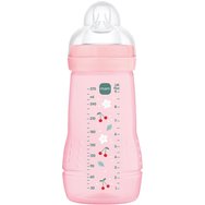 Mam Easy Active Baby Bottle 2m+, Код 360SGc 270ml, 1 бр - розово - Полипропиленова бутилка със силиконов биберон със среден дебит