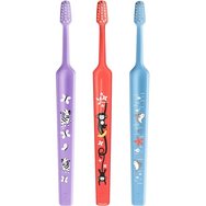 TePe Mini Extra Soft 0-6 Years Toothbrush 3 бр - Люляк / Корал / светло синя - Детска четка за зъби с конична глава и заоблени влакна