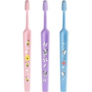 TePe Mini Extra Soft 0-6 Years Toothbrush 3 Τεμάχια - Ροζ / Λιλά / Γαλάζιο - Παιδική Οδοντόβουρτσα με Κωνική Κεφαλή & Αποστρογγυλεμένες Ίνες TePe Mini Extra Soft 0-6 Years Toothbrush 3 Τεμάχια - Ροζ / Λιλά / Γαλάζιο - Παιδική Οδοντόβουρτσα με Κωνική Κεφαλή & Αποστρογγυλεμένες Ίνες