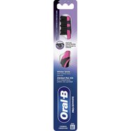 Oral-B Pro 3D White Charcoal Medium Toothbrush 1 бр - Фуксия - Ръчна четка за зъби със средно твърди влакна за дълбоко почистване и избелване с активен въглен Oral-B Pro 3D White Charcoal Medium Toothbrush 1 бр - Фуксия - Ръчна четка за зъби със средно твърди влакна за дълбоко почистване и избелване с активен въглен