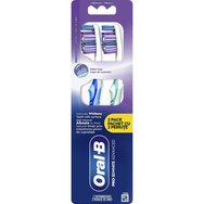 Oral-B Promo Pro 3D White Advanced Medium Toothbrush 2 бр - Синьо / петрол - Ръчна четка за зъби със средно твърди влакна за естествено избелване и дълбоко почистване Oral-B Promo Pro 3D White Advanced Medium Toothbrush 2 бр - Синьо / петрол - Ръчна четка за зъби със средно твърди влакна за естествено избелване и дълбоко почистване