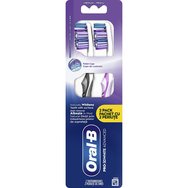 Oral-B Promo Pro 3D White Advanced Medium Toothbrush 2 бр - Сив / Лилаво - Ръчна четка за зъби със средно твърди влакна за естествено избелване и дълбоко почистване Oral-B Promo Pro 3D White Advanced Medium Toothbrush 2 бр - Сив / Лилаво - Ръчна четка за зъби със средно твърди влакна за естествено избелване и дълбоко почистване
