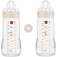 Mam Promo Easy Active Baby Bottle 4m+, Код 365SUc 330ml, 2 бр - Лисица - Полипропиленова бутилка със силиконов биберон с висок дебит Mam Promo Easy Active Baby Bottle 4m+, Код 365SUc 330ml, 2 бр - Лисица - Полипропиленова бутилка със силиконов биберон с висок дебит